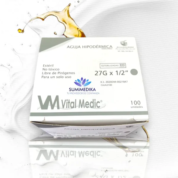 Aguja Hipodermica 27G x 1/2 - CJ x 100